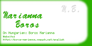 marianna boros business card